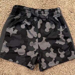 Disney Black and Gray Mickey Pattern Shorts